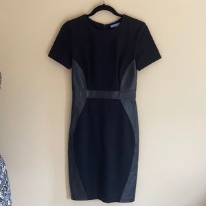 Antonio Melani short sleeve leather dress